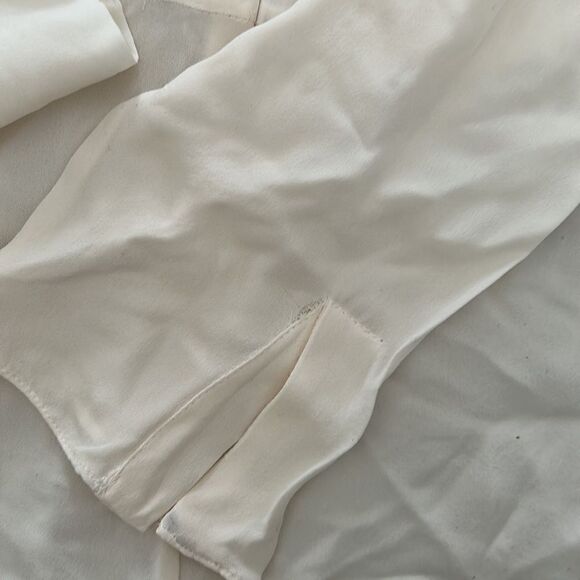 Theory Long-Sleeve Peplum Top in Silk Georgette - Picture 8 of 8